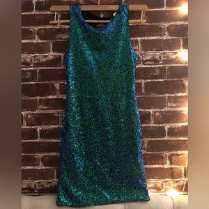 H&M Green Sequin Bodycon Dress